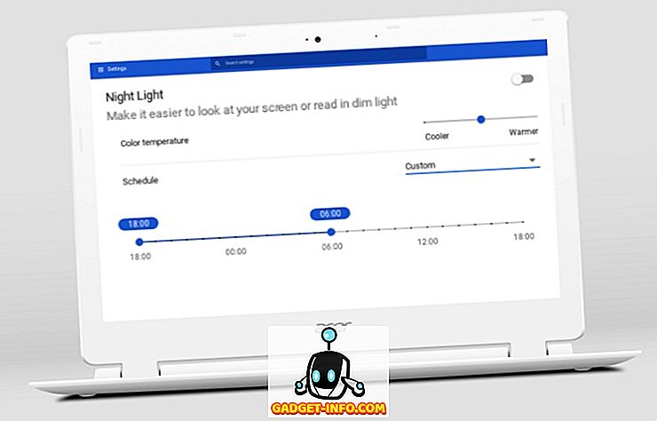 Kako omogočiti nočno luč v OS Chrome