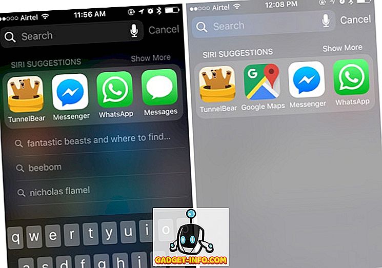 Spotlight-hakuhistorian tyhjentäminen iPhonessa (iOS 10)