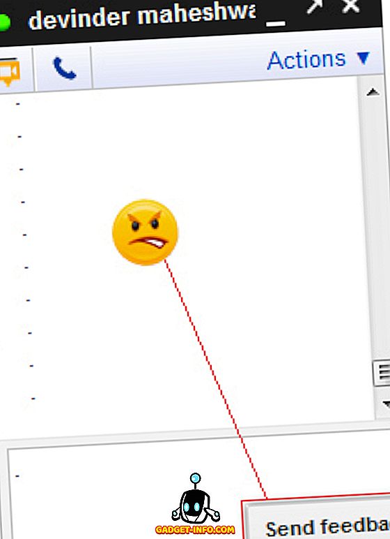 Google Plus Chat 'Emoticons Key' masqué par 'Envoyer des commentaires' Option