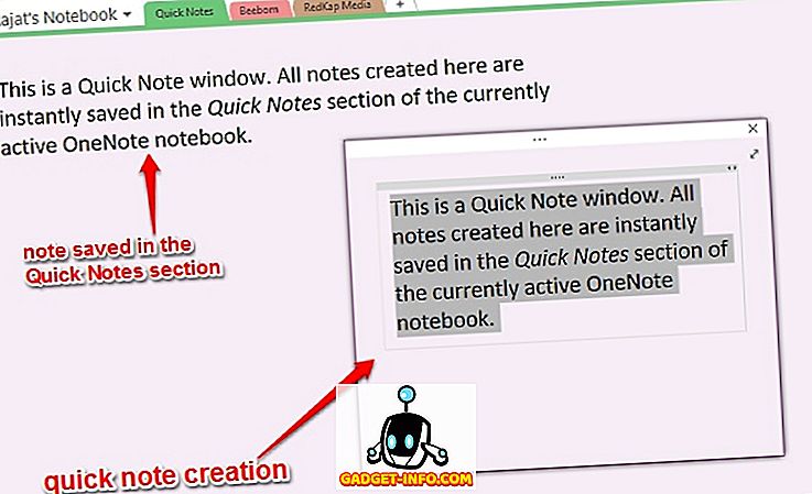 in onenote for mac where are quick notes located