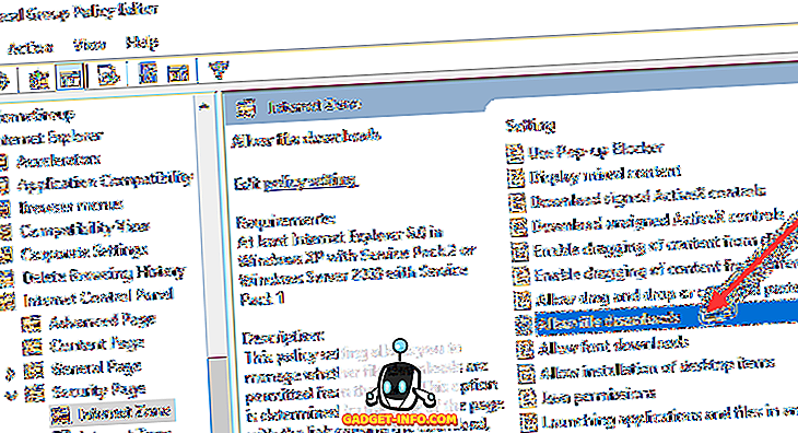 Блокировка загрузки файлов в Internet Explorer