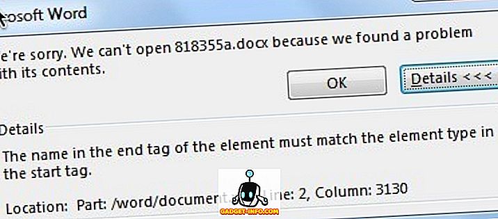 DOCXファイルを開くときの終了タグの開始タグの不一致エラー
