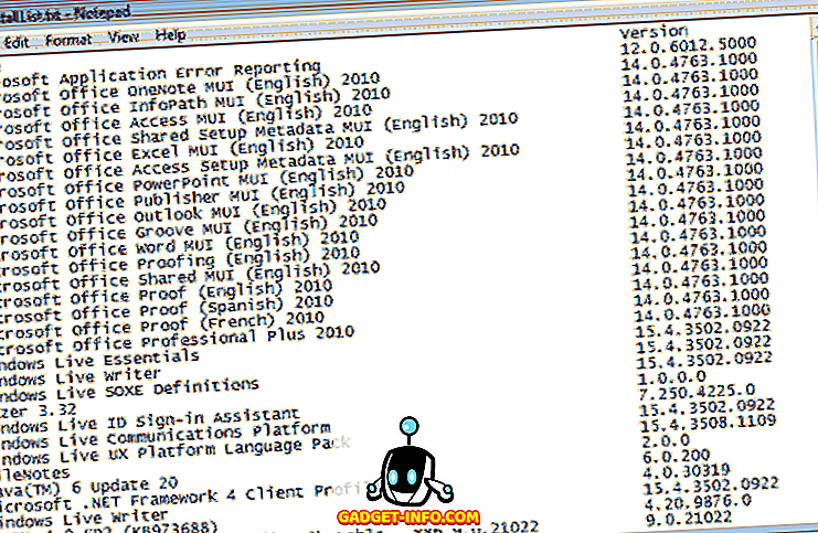 windows hjelp - Generer en liste over installerte programmer i Windows