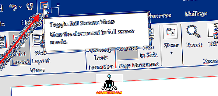 Преглед на Word документи в режим на цял екран